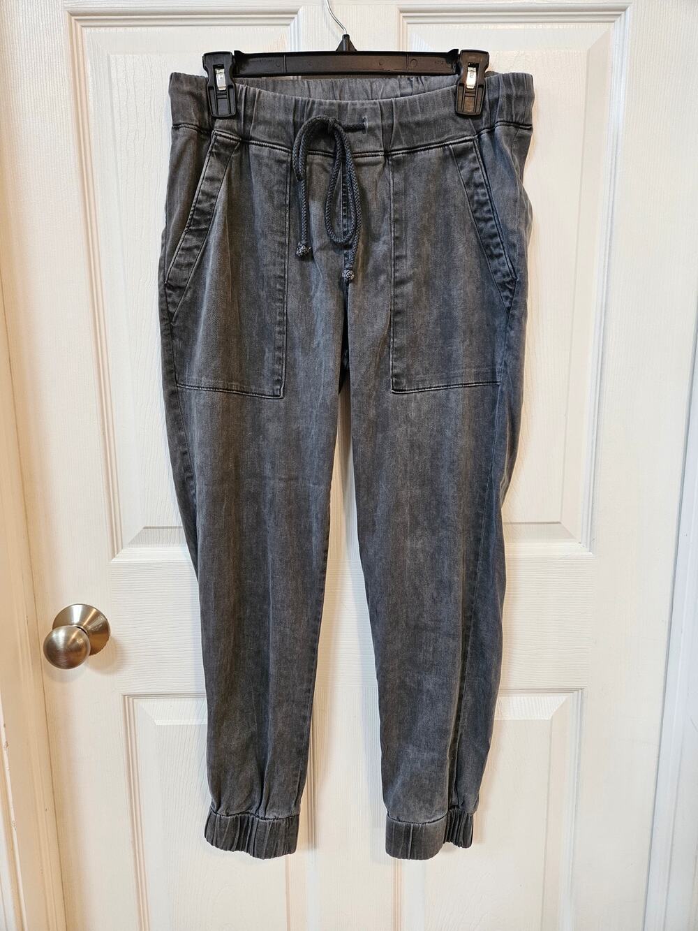 Cloth & Stone Anthropologie Gray Tencel Wide Leg Pants Tie Waist Small
